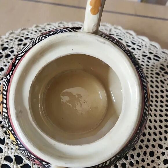 Hand painted Spain Pottery sugar bowl - Picture 4 of 5